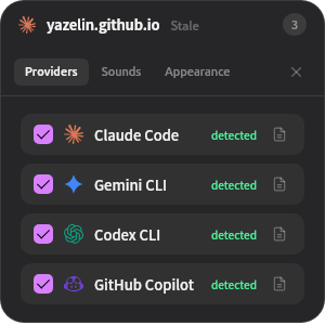 Providers tab