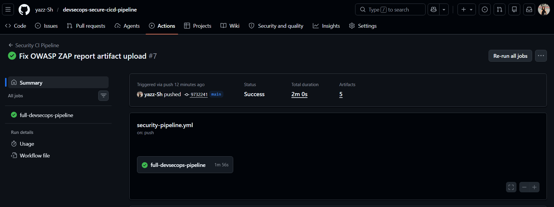 GitHub Actions Pipeline 成功