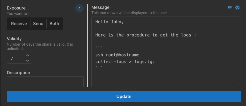 Share properties