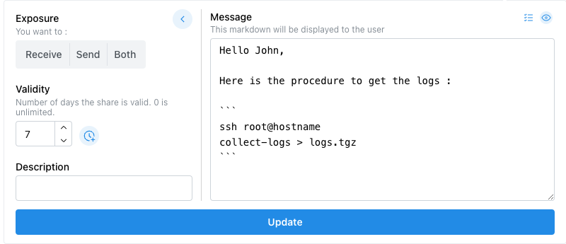 Share properties