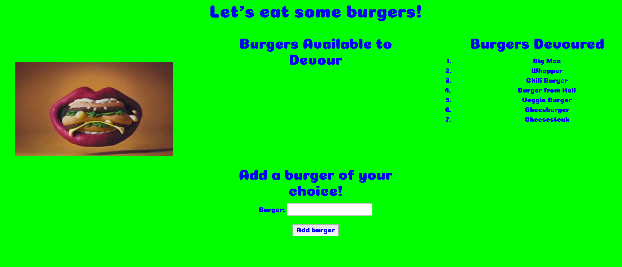 Burger app