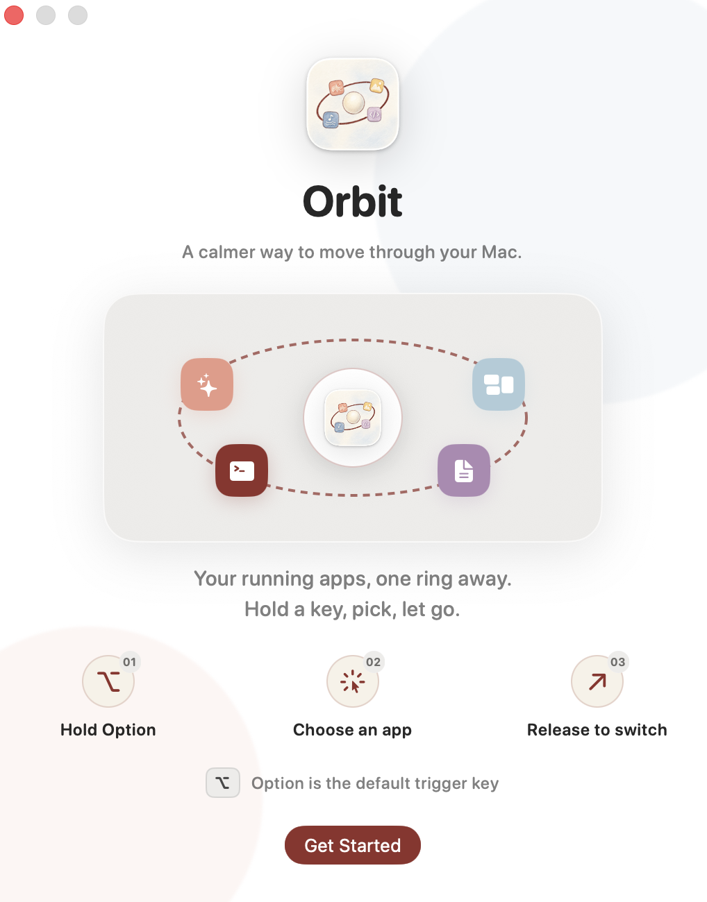 Orbit App Intro and Welcome artwork