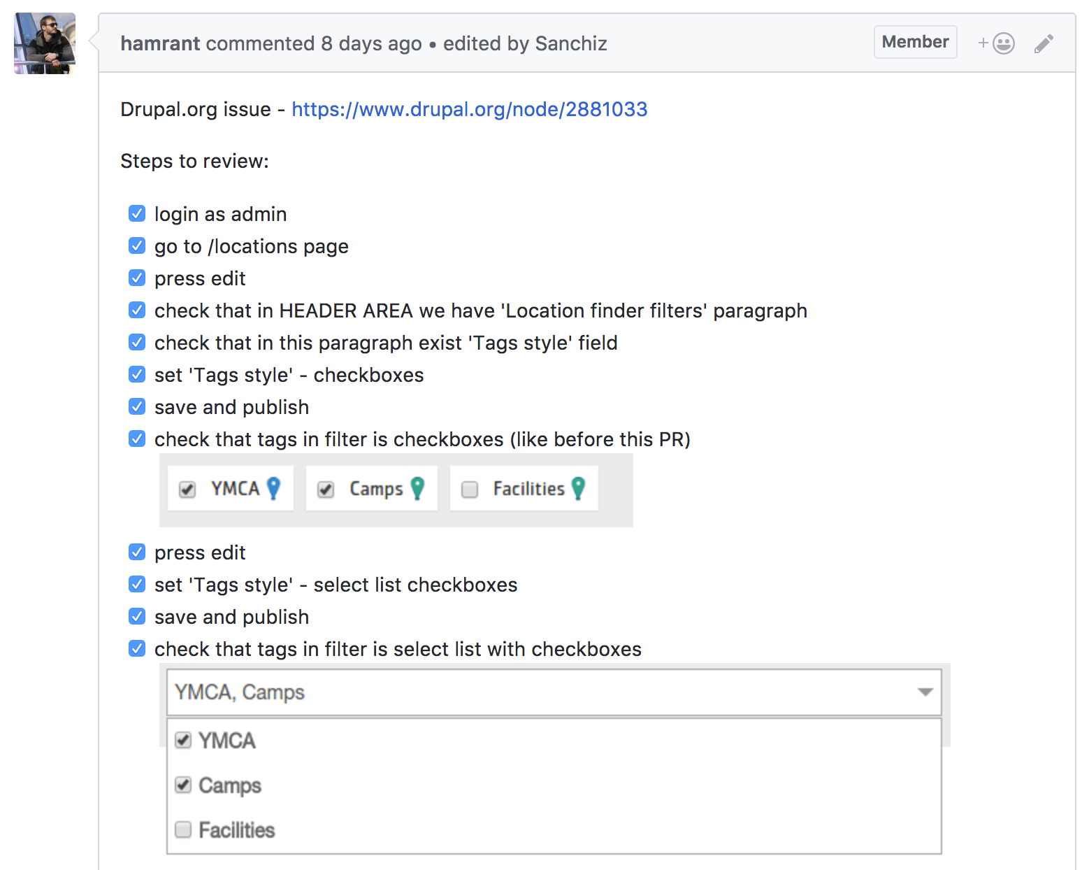 Steps for review