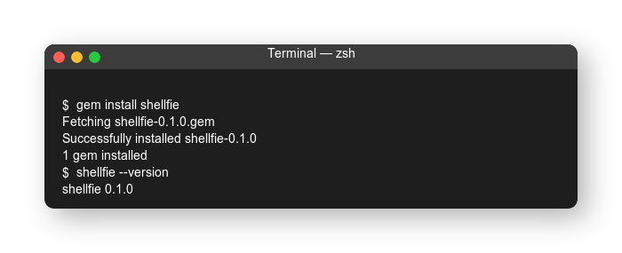 Shellfie output using the macOS theme