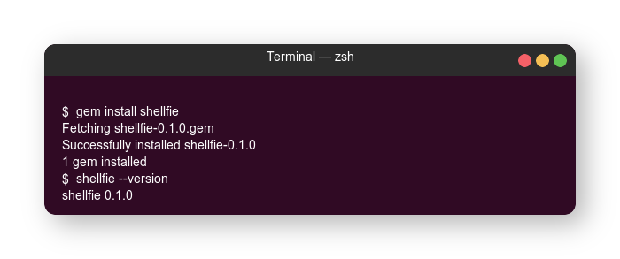 Shellfie output using the Ubuntu theme