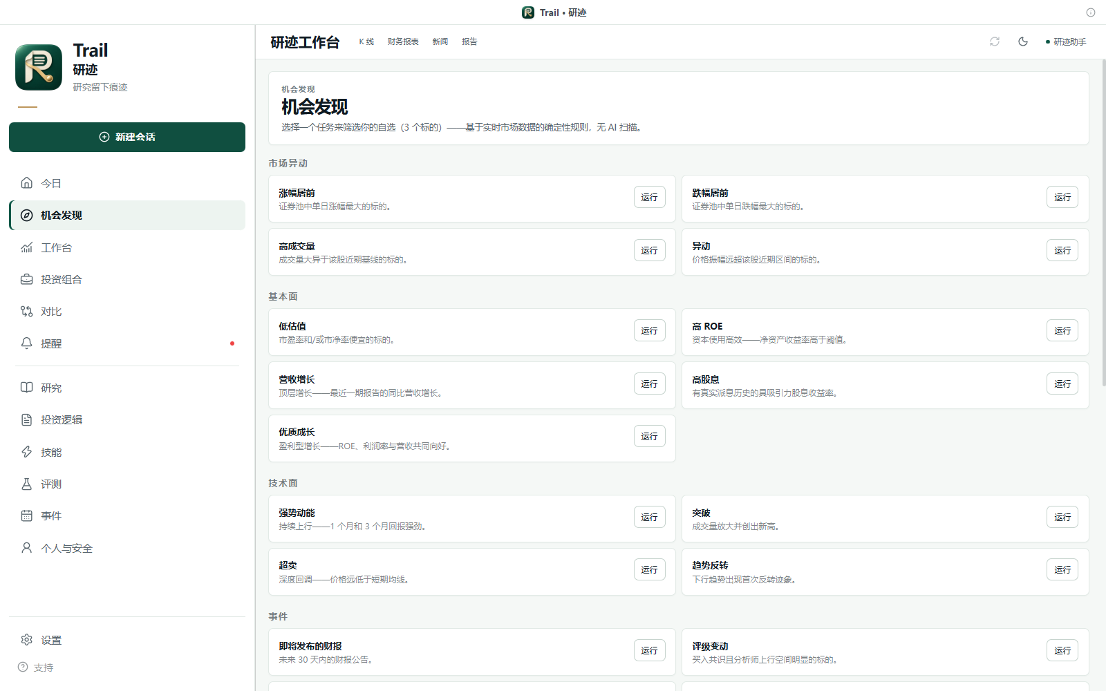 机会发现任务目录