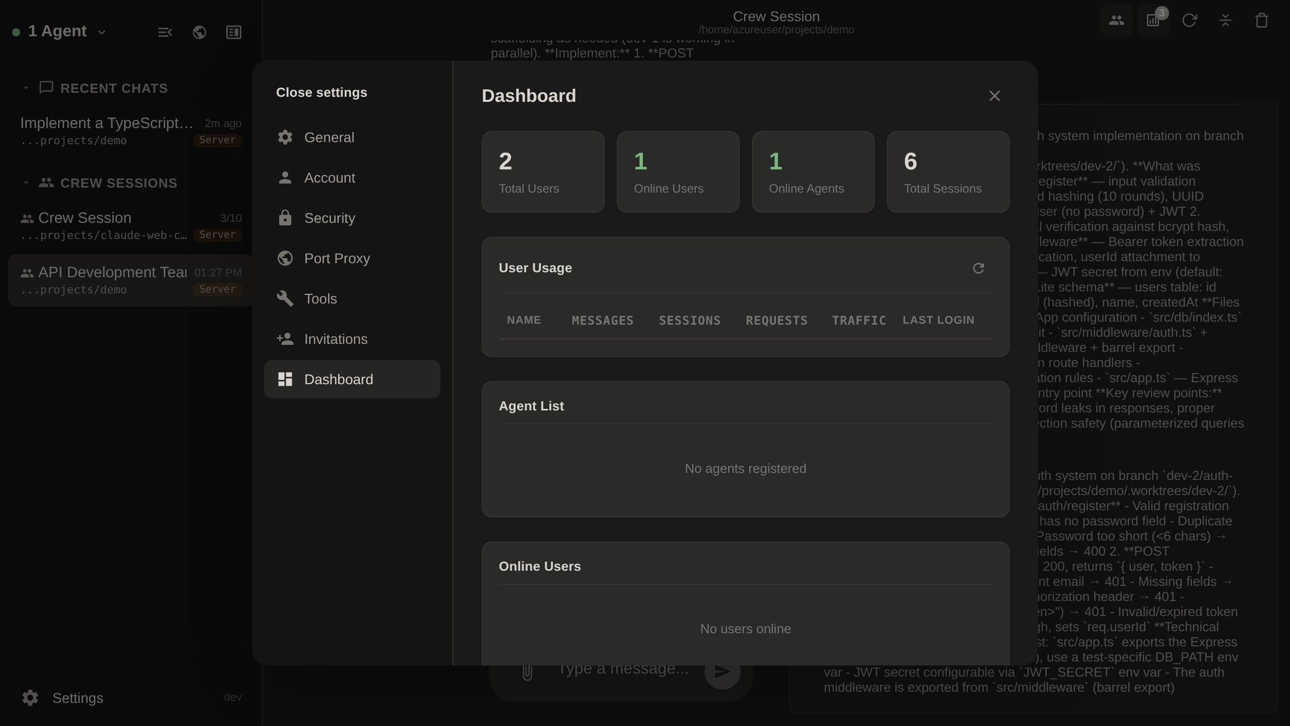 Dashboard