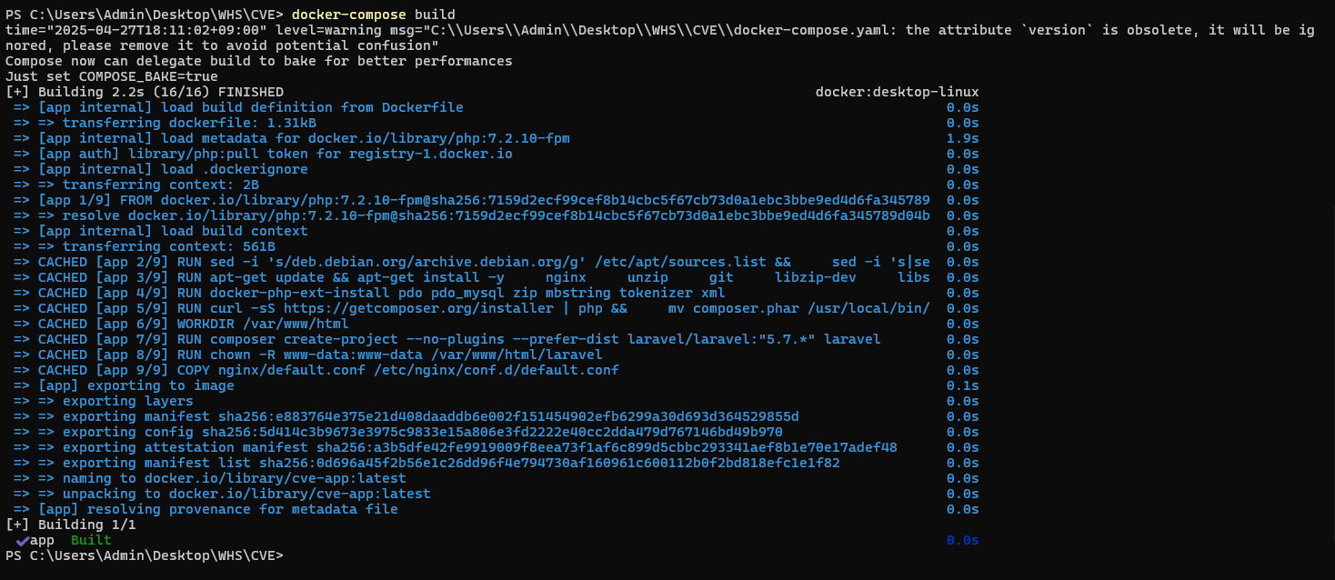 Construction de l'image Docker
