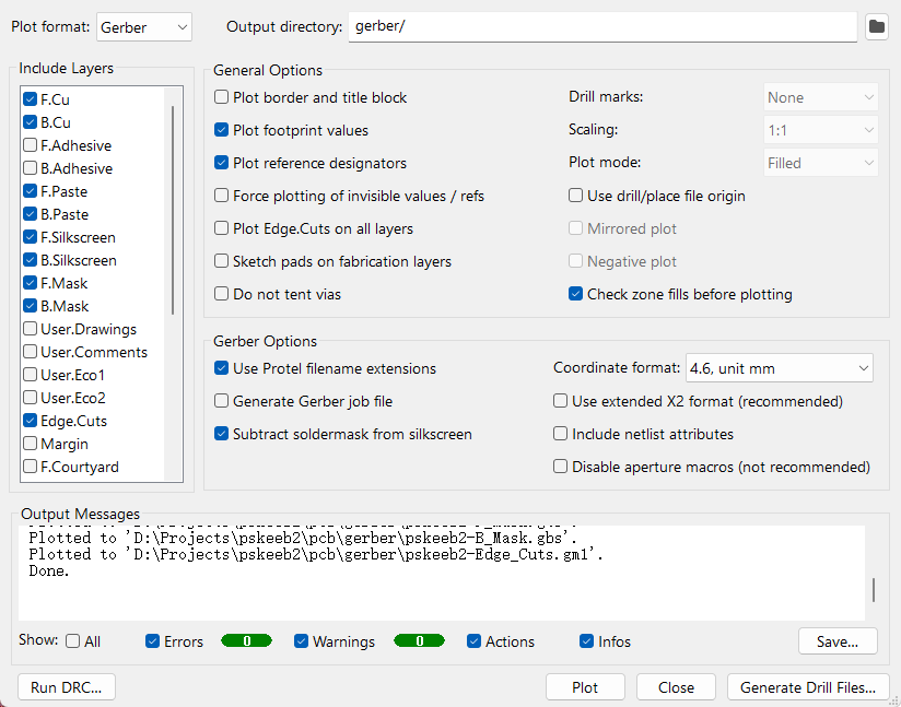 gerber options for jlcpcb