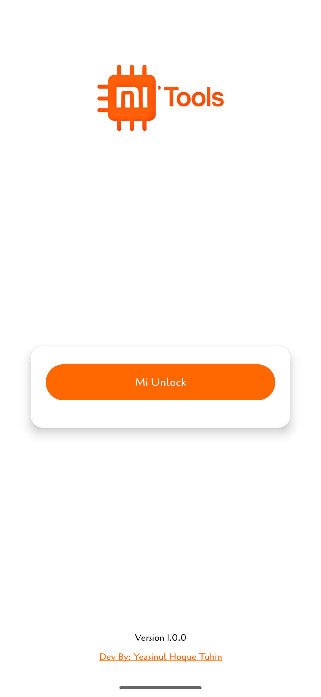 Mi Unlock Tool Interface