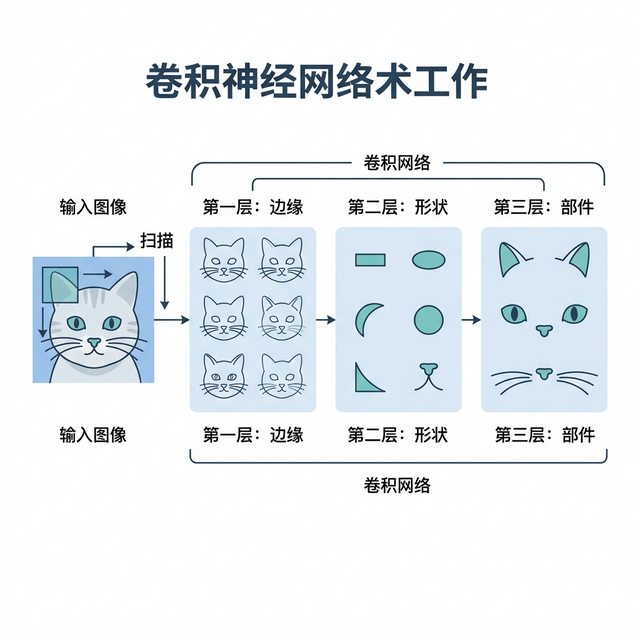 CNN 卷积过程示意图