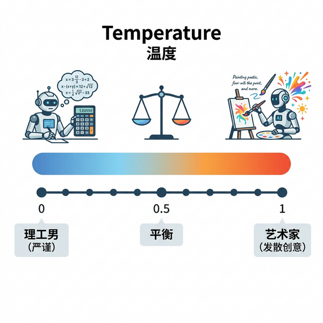 图 6-2：温度（Temperature）机制示意图