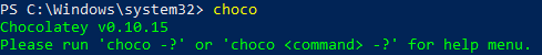 Chocolatey installation ready