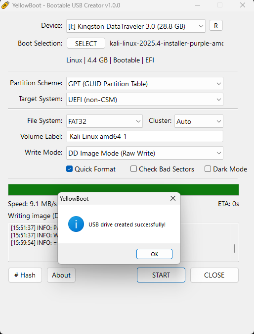 Kali Linux installation