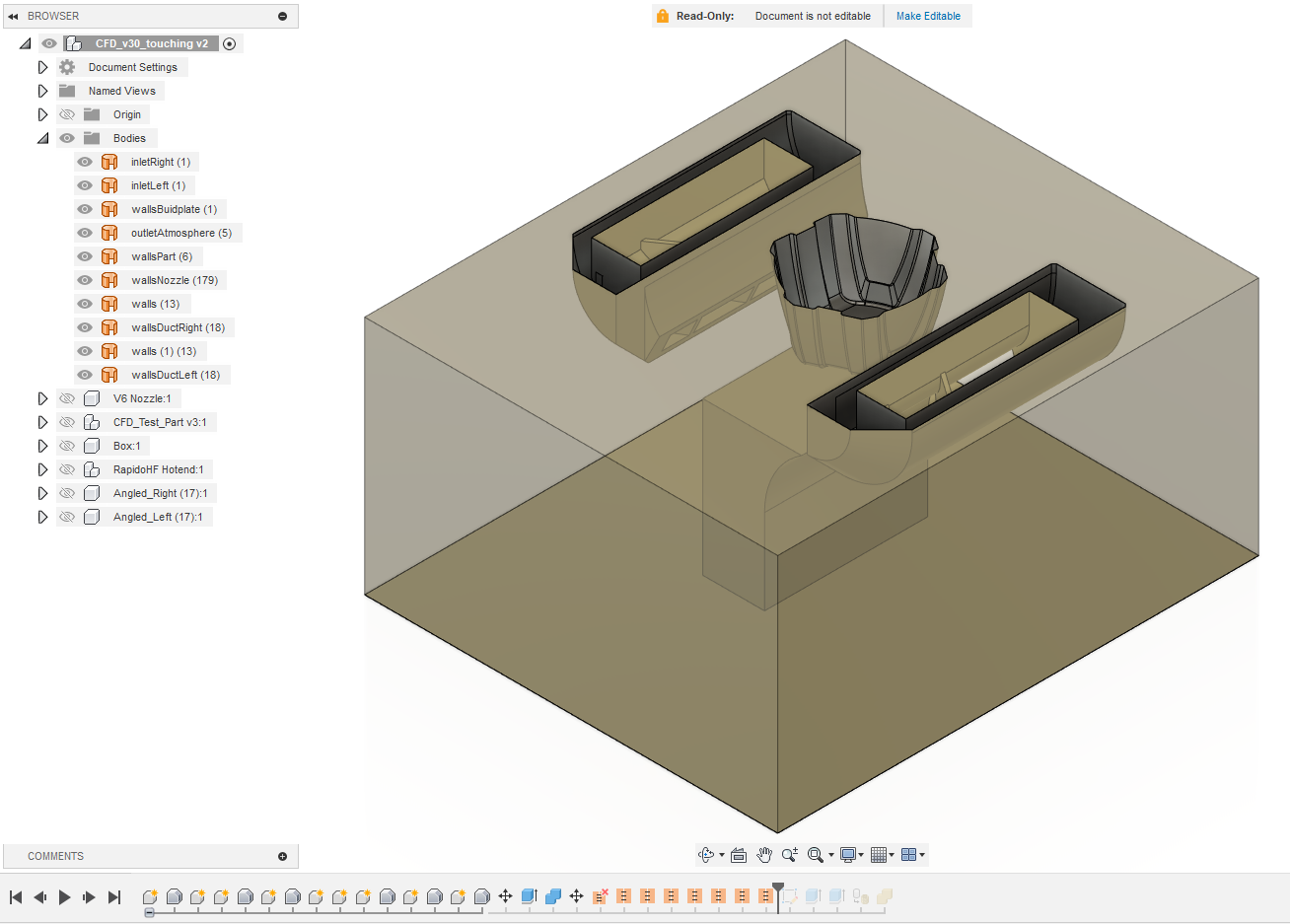 Stitched Solid Fluid Domain based on boundary Conditions