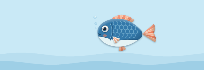 Tide the paper fish loops the loop and glides on with pleated fins