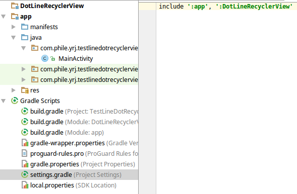 Settings' gradle