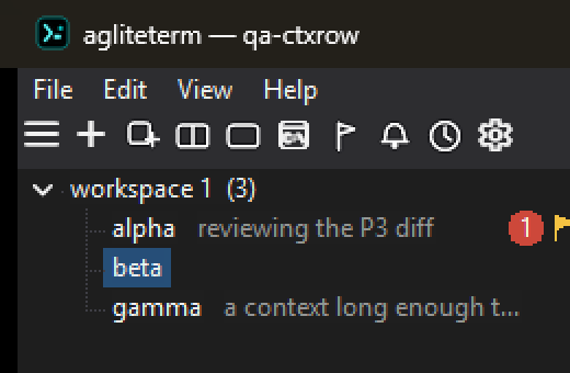 Session context in the sidebar