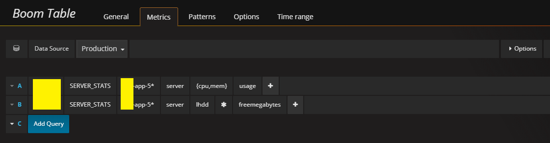 Boom Table - Metrics Screenshot