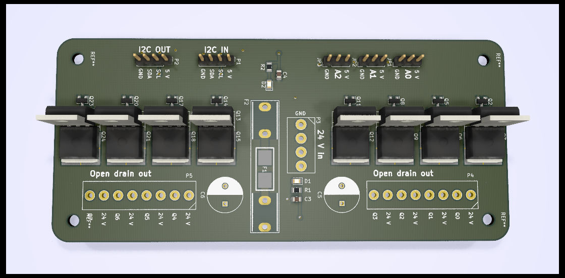 3D view of the output extension board