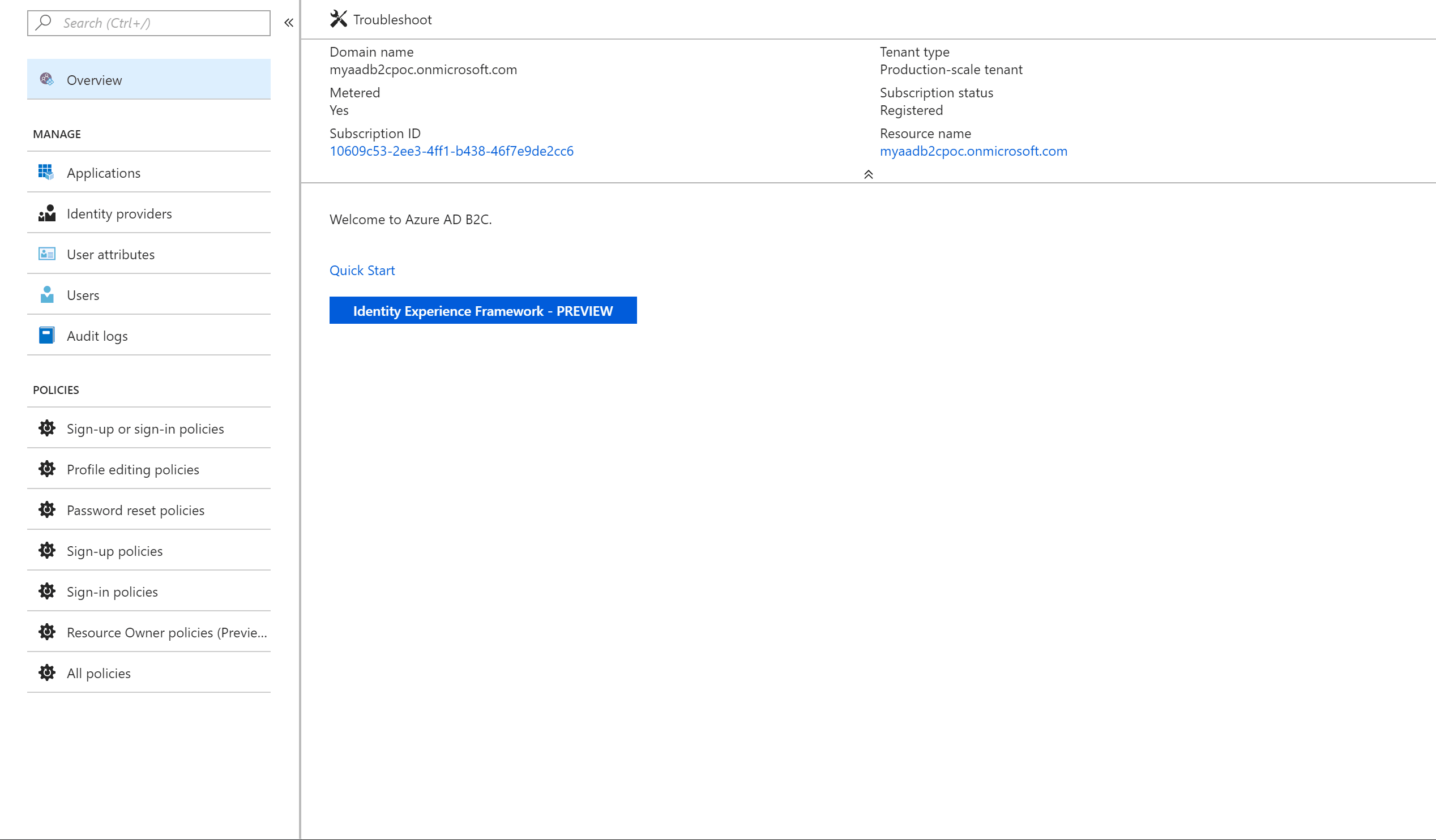 Image of Azure AD B2C Tenant