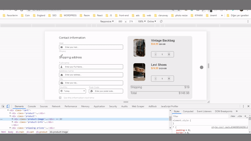 GitHub - yhekim/Checkout-Form: Clarusway Checkout application made with ...