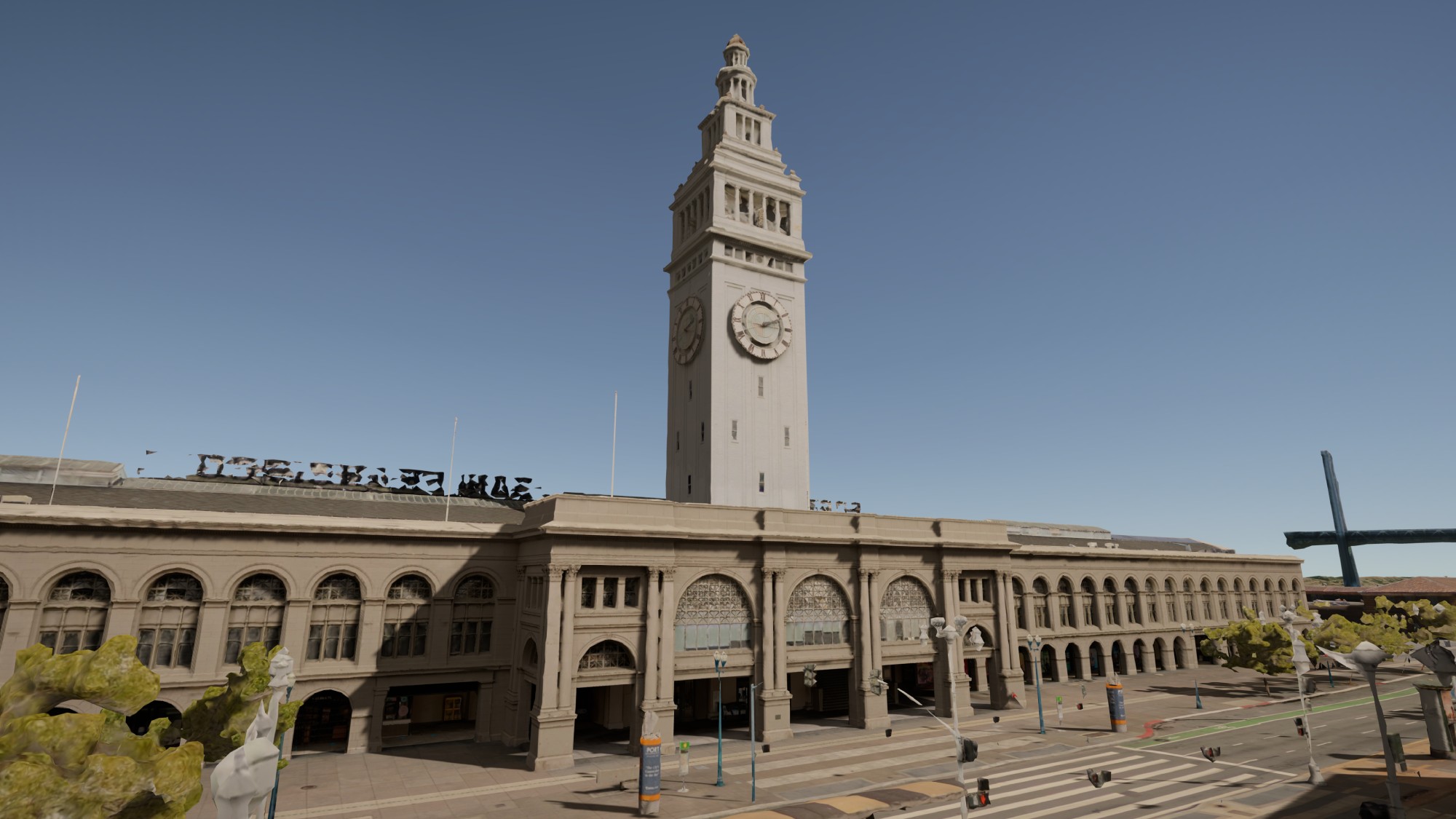 Photogrammetry of the Ferry Building in San Francisco, CA captured by Aerometrex and visualized in Unity 3D using Cesium for Unity.