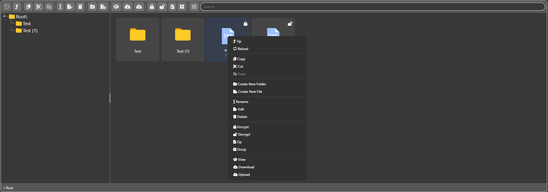 YG.ASPNetCore.FileManager Dark Mode