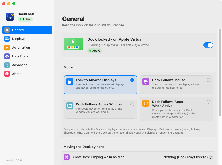 DockLock screenshot 1
