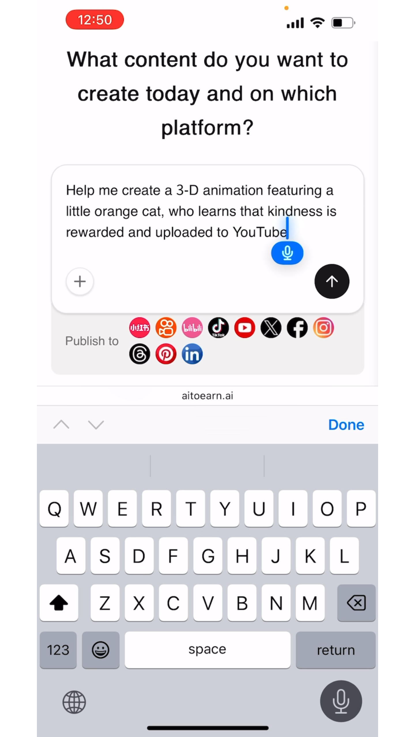 Create 演示视频