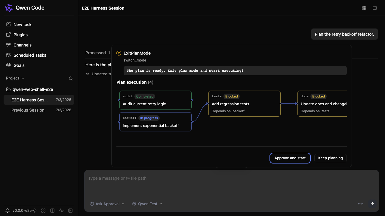 Bound plan in WebShell