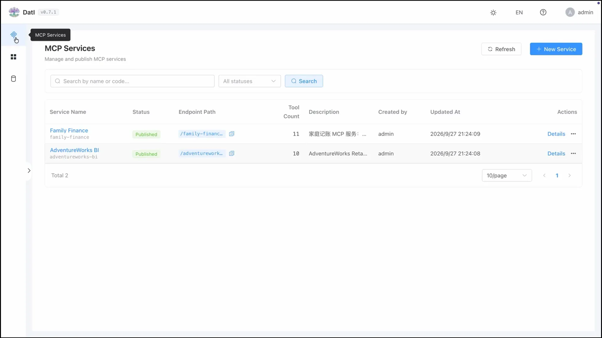 MCP Service Configuration