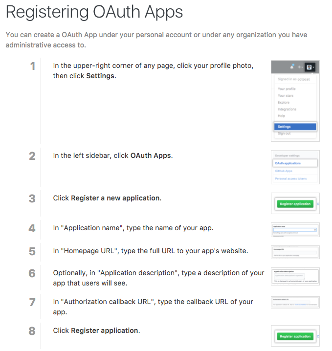 Register OAuth App