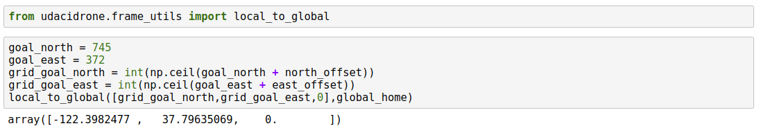 set goal position of SF