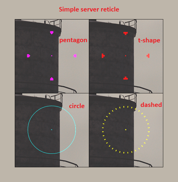 Simple server reticle features