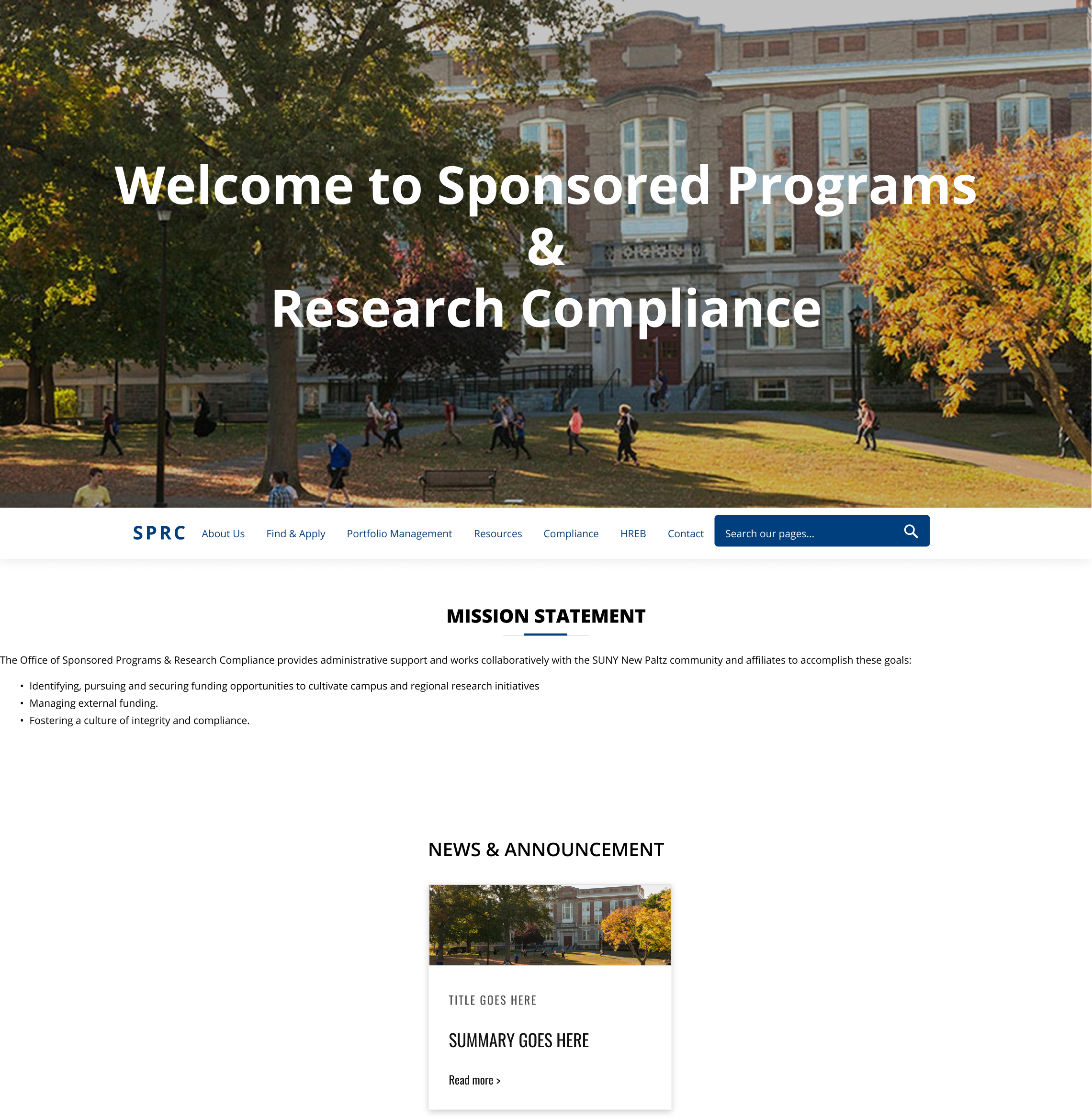 SPRC Main Page