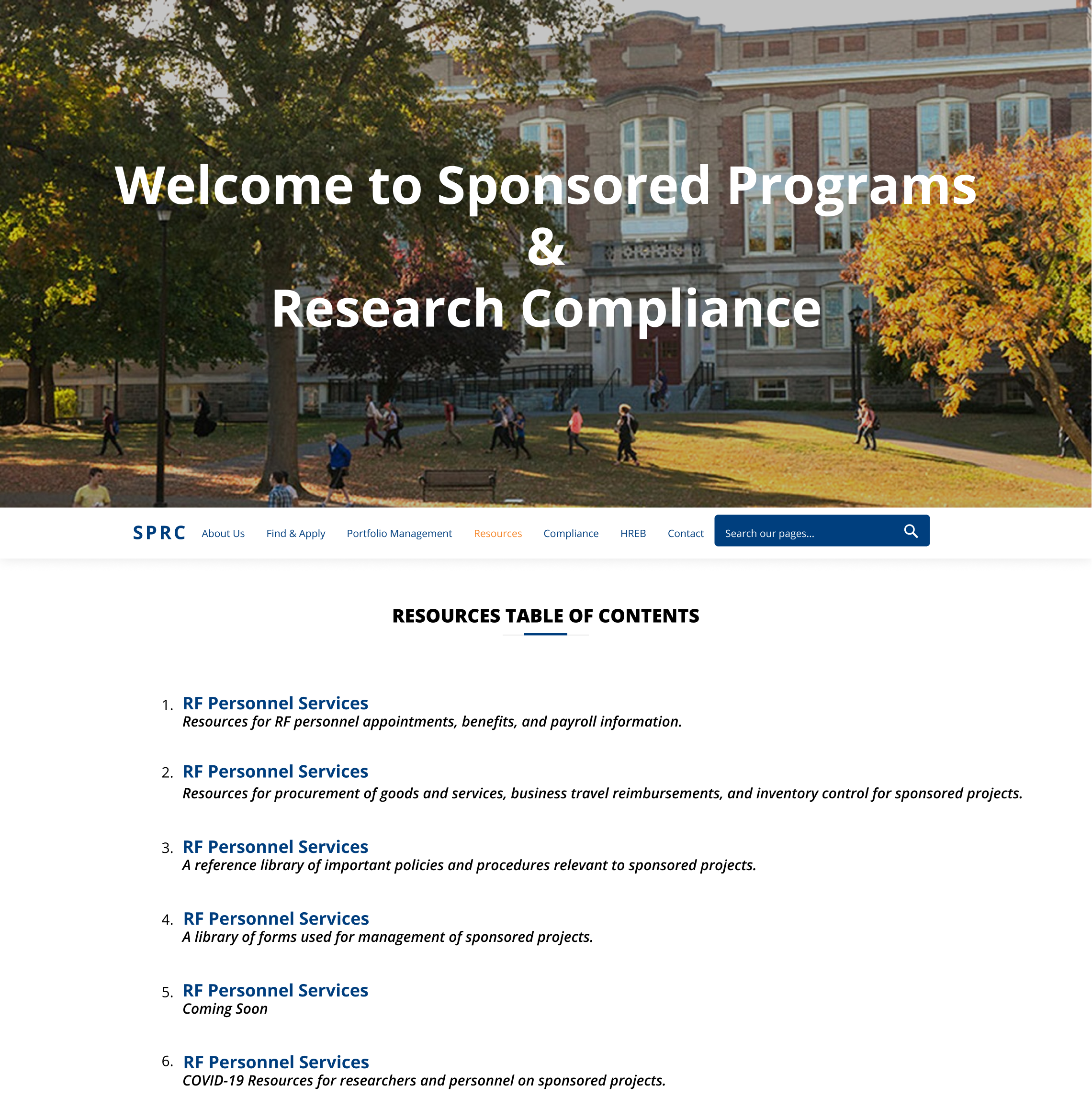 SPRC Main Page