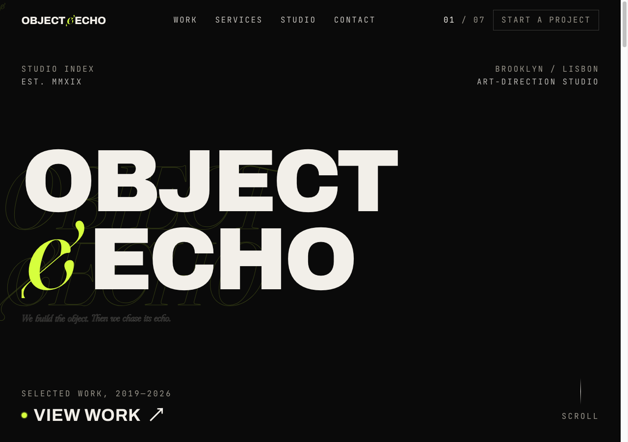 OBJECT & ECHO
