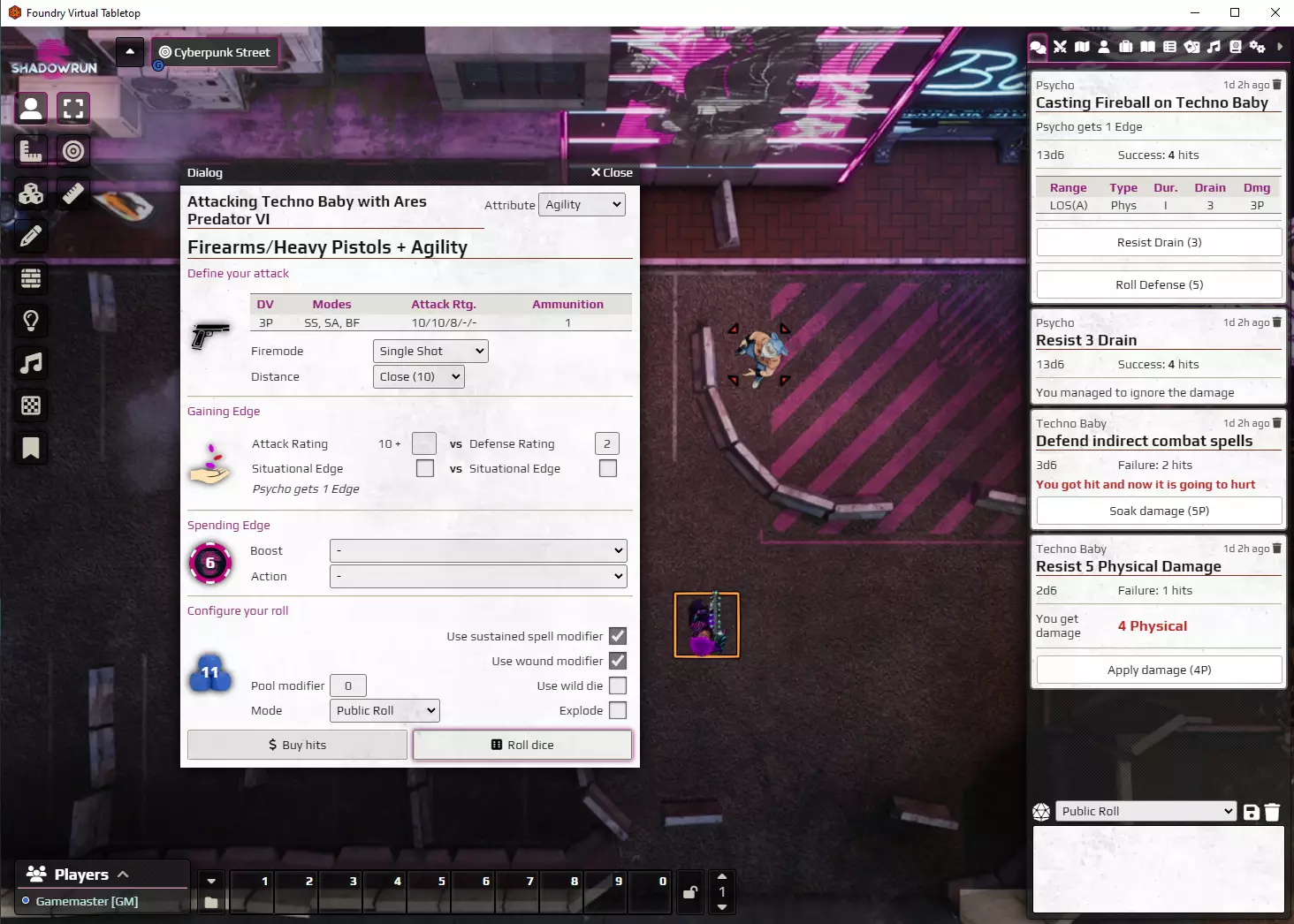 FoundryVTT Shadowrun6 Scene