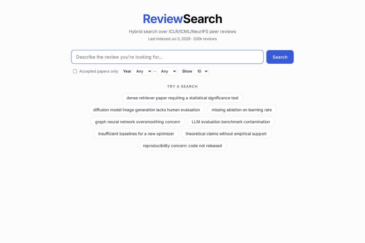 ReviewSearch demo