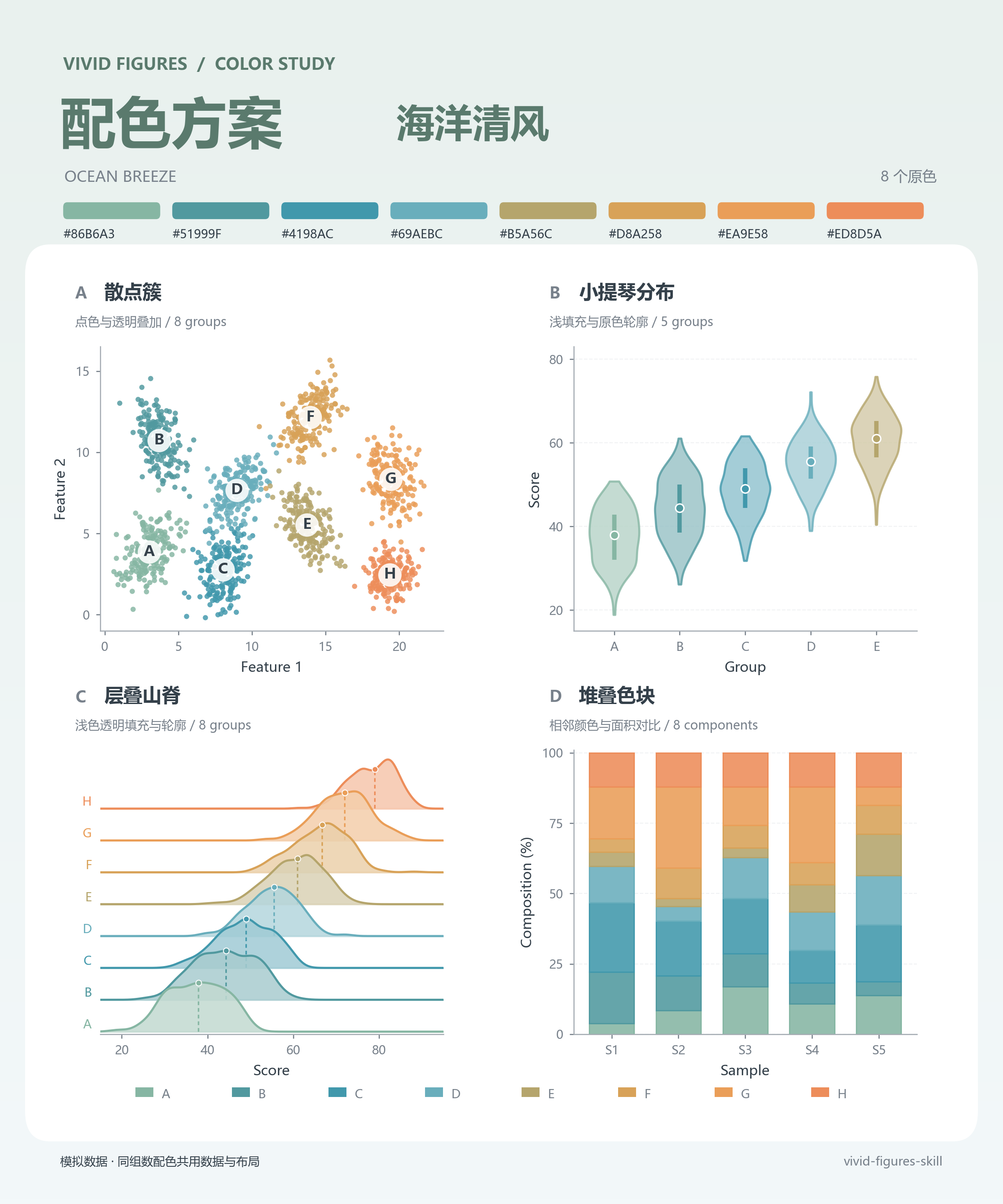 海洋清风配色示意