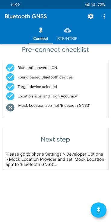 Screenshot 2 of Bluetooth GNSS — opens full size