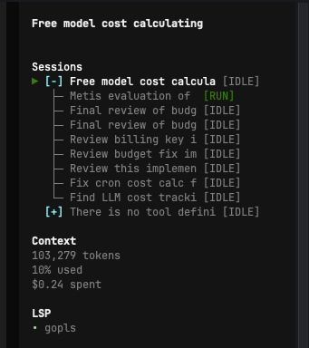 OpenCode Session Tracker Sidebar