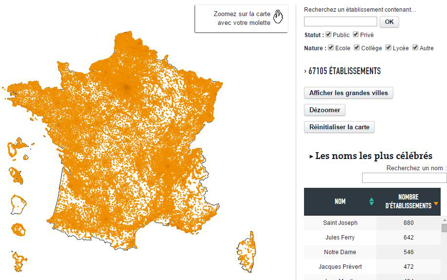 L'histoire de France racontée par le nom de ses écoles