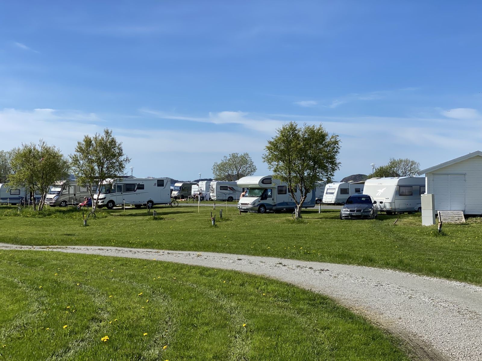 Hegg Camping sett fra luften
