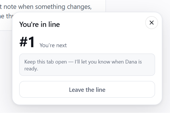 In line: #1, 'You're next', keep this tab open