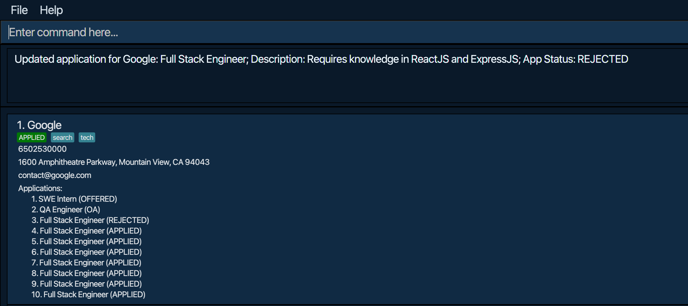 Indicating multiple applications to update for the same company · Issue ...