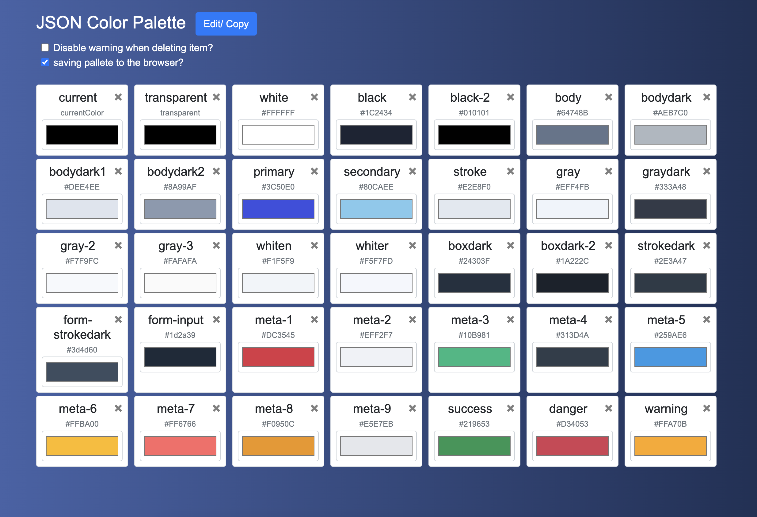 GitHub - yogiz/json-color-palette: simple One Page JSON Color Pallete ...