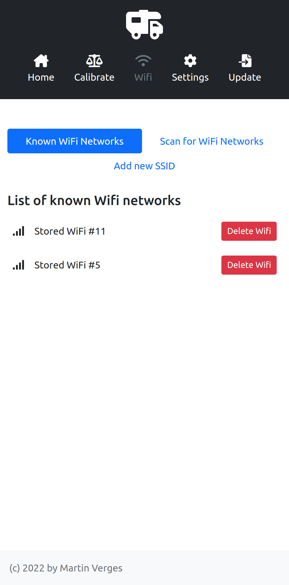 Known Wifi AP list
