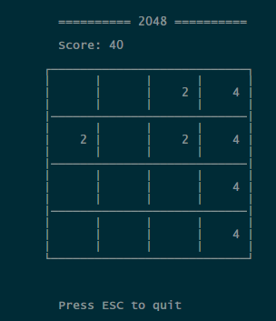 GitHub - mevdschee/2048.c: Console version of the game 2048 for
